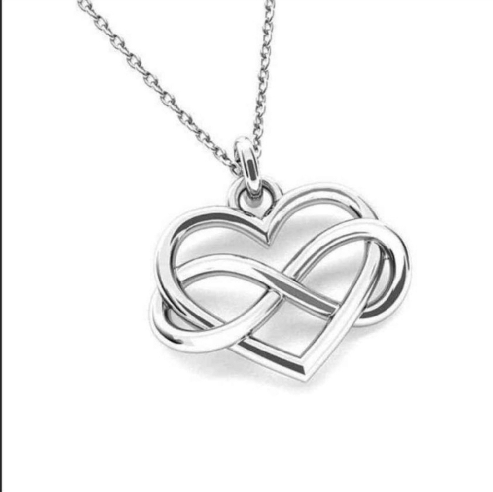 Sterling silver Endless celtic heart love necklace eternal love celtic k…